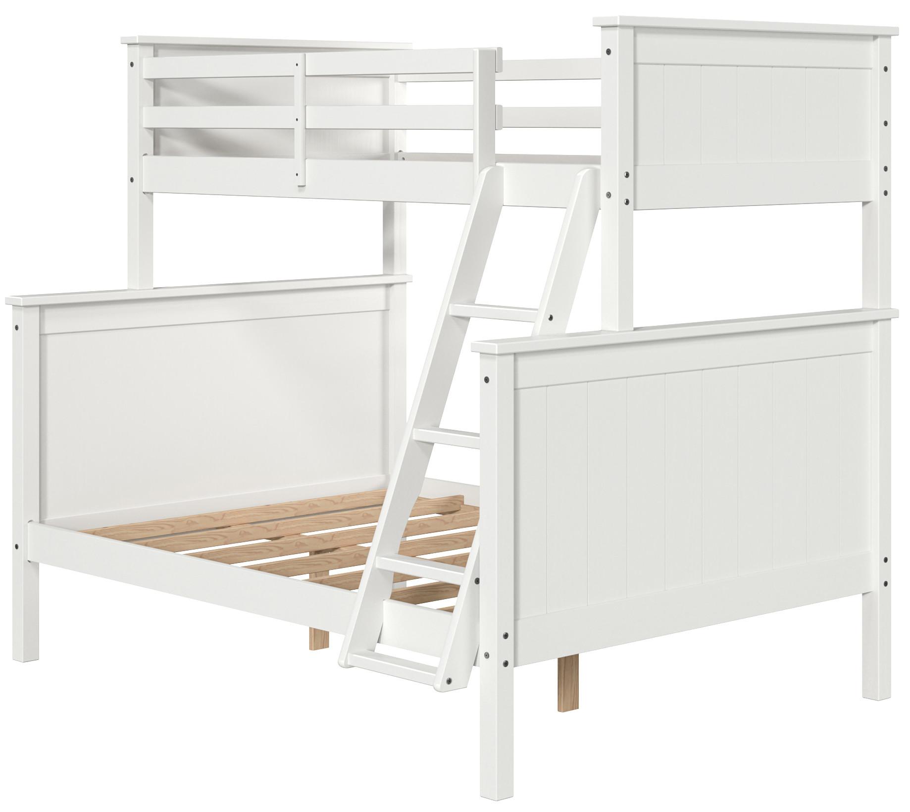 Rent to Own Linon Home Decor Leah White Twin over Full Bunk Bed at Aaron's today!